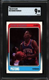 1988 FLEER DENNIS RODMAN ROOKIE SHC 9 BASKETBALL CARD