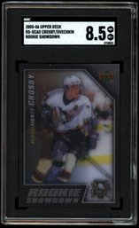 2005 UD CROSBY OVECHKIN ROOKIE SGC 8.5 HOCKEY CARD