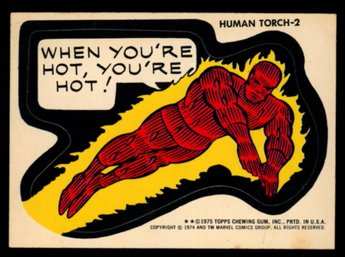 1975 TOPPS MARVEL HUMAN TORCH COMIC CARD