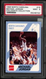 1989 COLLEGIATE UNC MICHAEL JORDAN PSA 9 BASKETBALL CARD