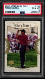 2001 UD TIGER WOODS ROOKIE PSA 10 GOLF CARD