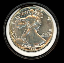 1988 SILVER WALKING LIBERTY DOLLAR .999 OUNCE