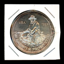 1987 ENGELHARD .999 SILVER PROSPECTOR COIN