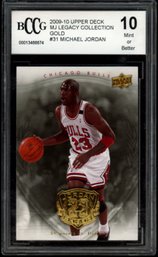 MICHAEL JORDAN LEGACY COLLECTION BASKETBALL CARD GRADED BCCG 10