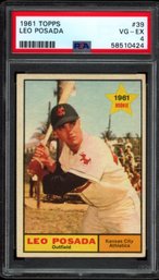 1961 TOPPS BASEBALL LEO POSADA ROOKIE CARD PSA 4