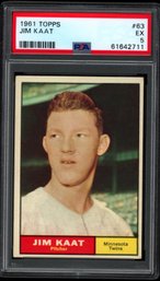 1961 TOPPS BASEBALL JIM KAAT PSA 5