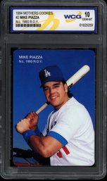 MIKE PIAZZA ROOKIE BASEBALL CARD GRADED 10