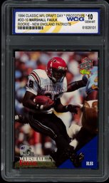 MARSHALL FAULK ROOKIE CARD GRADED 10 FOOTBALL