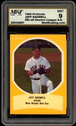 Graded Mint 9 Jeff Bagwell Baseball Rookie Card