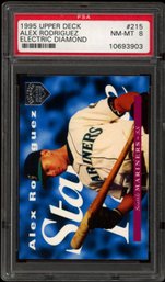 1995 Upper Deck Alex Rodriguez Electric Diamond PSA 8 Baseball Card