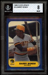 Graded Near Mint 8 1986 Barry Bonds Baseball Rookie Card