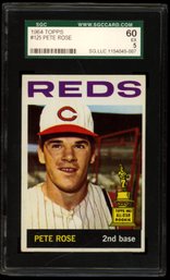 1964 TOPPS BASEBALL PETE ROSE ROOKIE CARD SGC 5