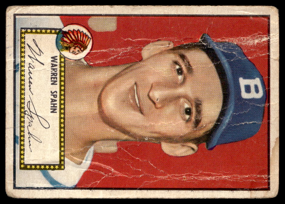 1952 TOPPS WARREN SPAHN BASEBALL CARD 63717