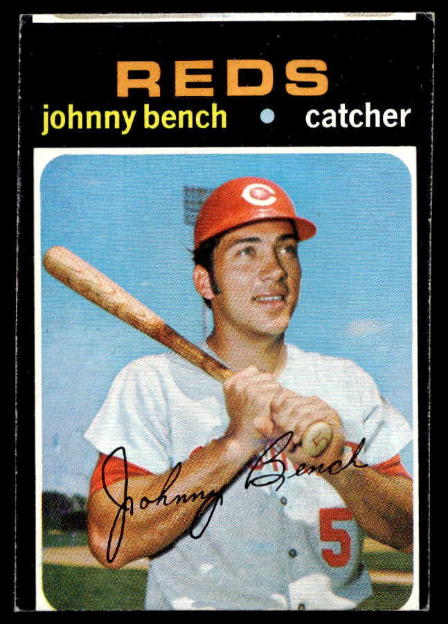 1971 TOPPS JOHNNY BENCH MISCUT BASEBALL CARD 65832