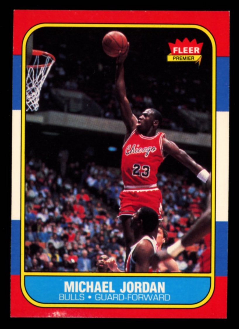 how much is a 1986 fleer michael jordan rookie card worth