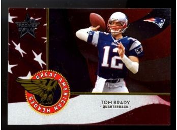 2014 LEAF ROOKIES AND STARS TOM BRADY GREAT AMERICAN HEROES #'D 0013/1250