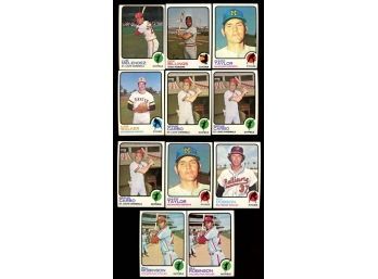 Lot Of 11 ~ 1973 TOPPS BASEBALL