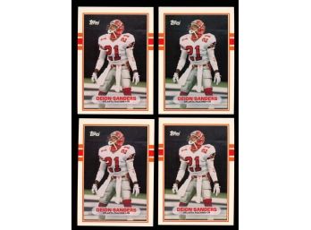 Deion Sanders Rookie Card Lot Of 4 NM