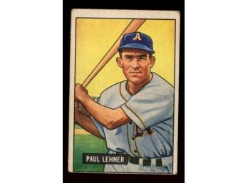 1951 BOWMAN BASEBALL #8 PAUL LEHNER