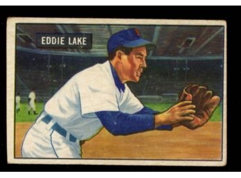 1951 BOWMAN BASEBALL #140 EDDIE LAKE