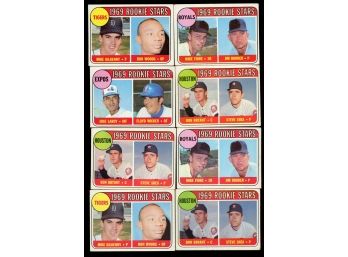 1969 TOPPS BASEBALL ROOKIES LOT OF 8