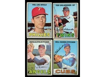 1967 TOPPS BASEBALL LOT OF 4