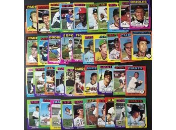 1975 TOPPS BASEBALL LOT OF 40