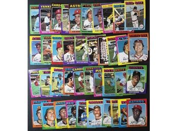 1975 TOPPS BASEBALL LOT OF 40