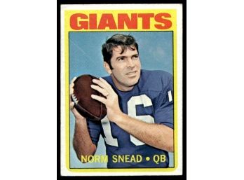 1972 TOPPS NORM SNEAD FOOTBALL CARD