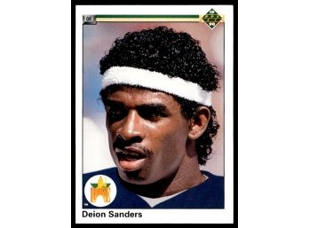 1990 UPPER DECK DEION SANDERS ROOKIE BASEBALL CARD