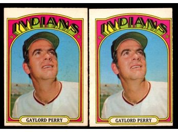 2x 1972 O-PEE-CHEE GAYLORD PERRY BASEBALL CARDS