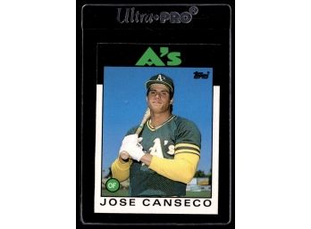 1986 TOPPS JOSE CANSECO BASEBALL CARD