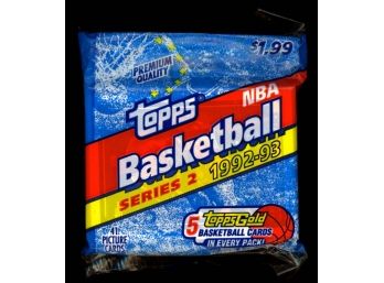 1992 TOPPS CELLO BASKETBALL CARD PACK SEALED