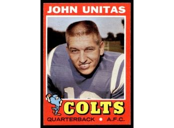 1971 TOPPS JOHNNY UNITAS FOOTBALL CARD