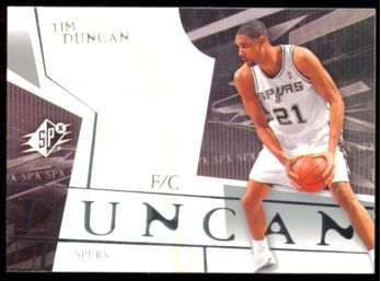 2003 Upper Deck SPx Basketball Tim Duncan #76 San Antonio Spurs HOF