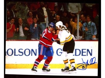 JAY MILLER SIGNED 8X10 PHOTO NHL BOSTON BRUINS AUTOGRAPH