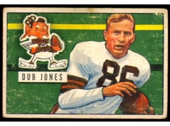 1951 Bowman Football Dub Jones #74 Cleveland Browns Vintage