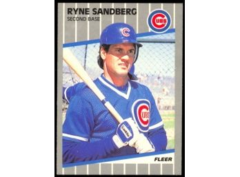 1989 Fleer Baseball Ryne Sandberg #437 Chicago Cubs Vintage HOF