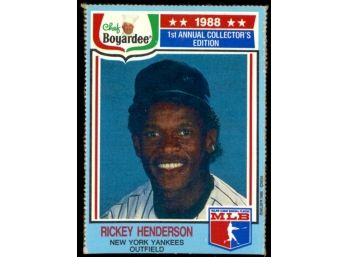 1988 Chef Boyardee Rickey Henderson #20 HOF