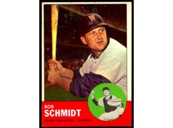 1963 Topps Baseball Bob Schmidt #94 Washington Senators Vintage