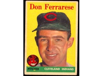 1958 Topps Baseball Don Ferrarese #469 Cleveland Indians Vintage