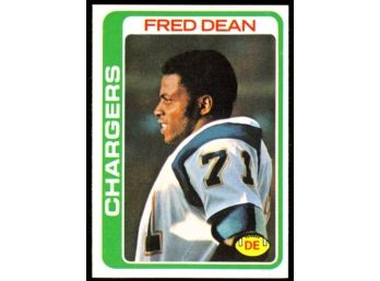 1978 Topps Football Fred Dean Rookie Card #217 San Diego Chargers RC Vintage