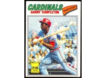 1977 Topps Baseball Garry Templeton All-star Rookie Cup #161 St Louis Cardinals Vintage