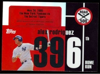 2007 Topps Baseball Alex Rodriguez Home Run 396 #ARHR396 New York Yankees HOF