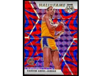 2019 Mosaic Basketball Kareem Abdul-jabbar Hall Of Fame Blue Red Reactive #283 Los Angeles Lakers Legend