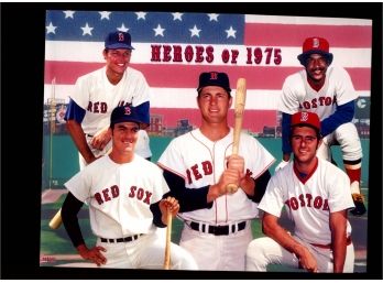 Boston Red Sox 8x10 Print 'heroes Of 1975' Fisk / Yastrzemski / Rice  Lynn  Evans