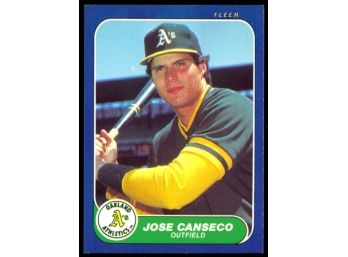 1986 Fleer Update Baseball Jose Canseco Rookie Card #U-20 Oakland Athletics RC