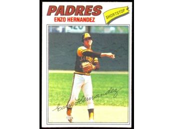 1977 Topps Baseball Enzo Hernandez #522 San Diego Padres Vintage