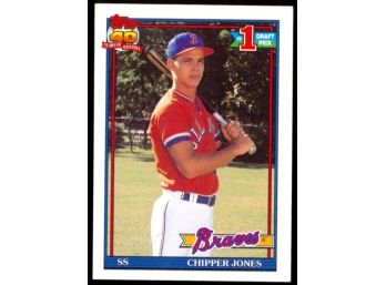 1991 Topps Baseball Chipper Jones Rookie Card #333 Atlanta Braves RC