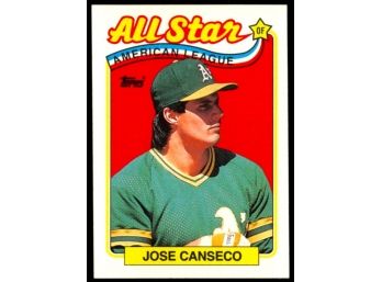 1989 Topps Baseball Jose Canseco All-star #301 Oakland Athletics